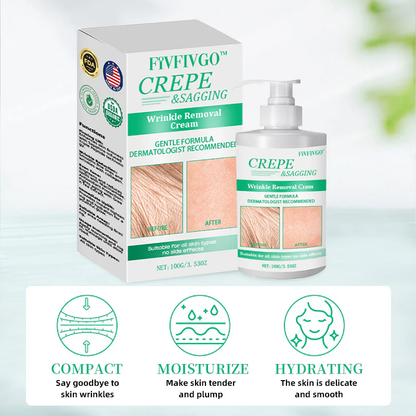 (🔥Limited Time Discount🔥)Fivfivgo™ Wrinkle Removel Cream (Address Crepe & Sagging)