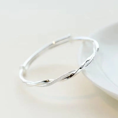 925 Silver Simple Cuff Bracelets