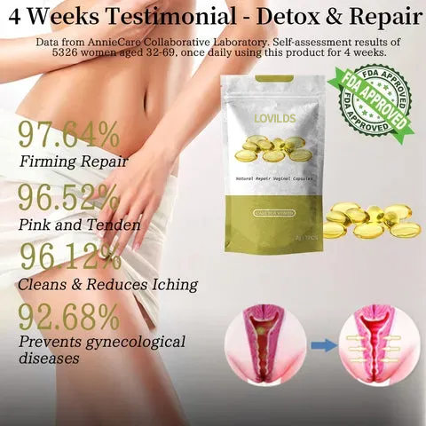 🔥LOVILDS™ Instant Itching Stopper & Detox and Slimming & Firming Repair & Pink and Tender Natural Capsules PRO