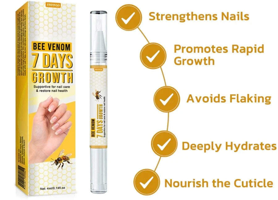 🔥Fivfivgo™ Strong Bee Venom 7 Days Growth Nail Gel（🔥LAST DAY SALE-80% OFF🔥)