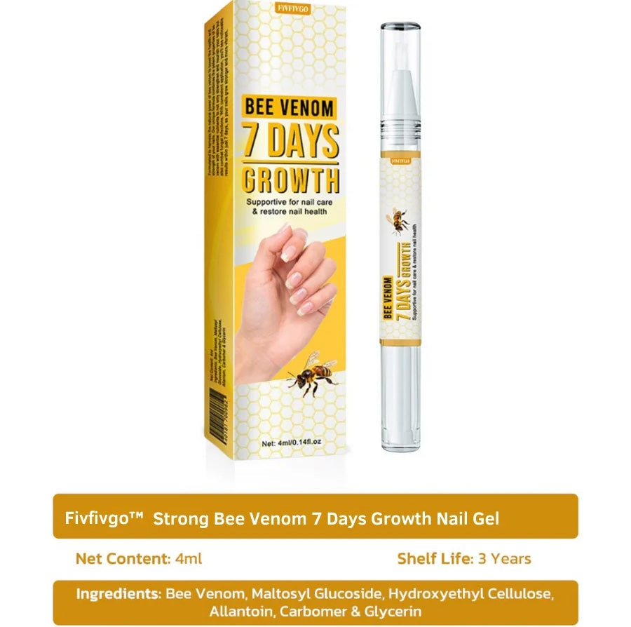 🔥Fivfivgo™ Strong Bee Venom 7 Days Growth Nail Gel（🔥LAST DAY SALE-80% OFF🔥)