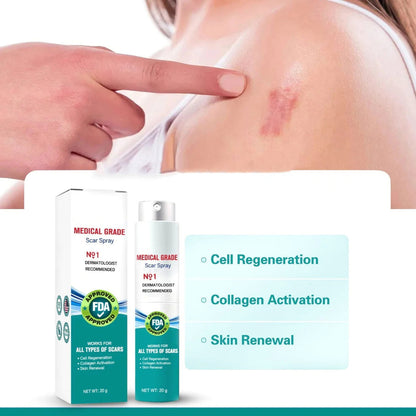 (🔥Last Day Sale-85% OFF🔥)❤️Advanced Scar Spray For All Types of Scars - For example Acne Scars, Surgical Scars and Stretch Marks