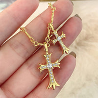 💎💎Miniyou™ Lymphatic Magnetic Therapy Cross Design Diamond Necklace